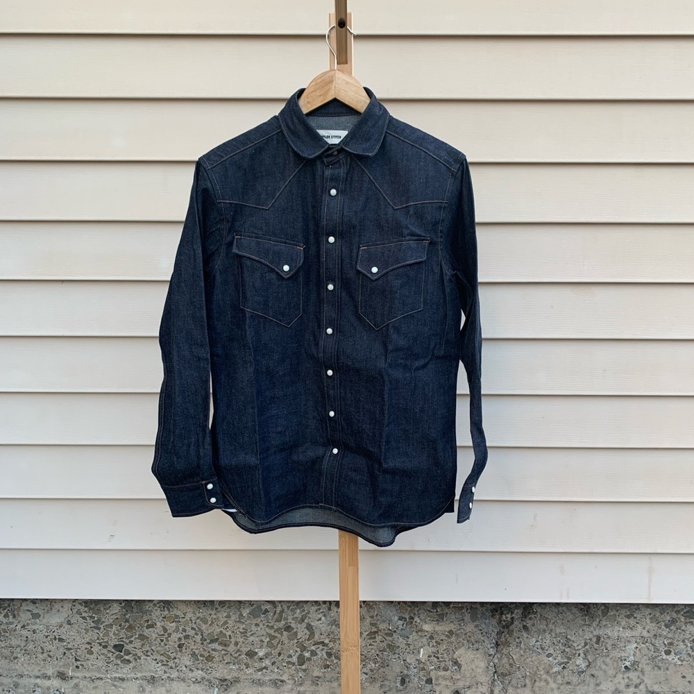 Taylor Stitch Dark Indigo Denim Western Shirt